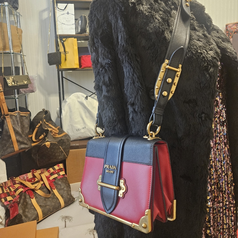Authentic Prada Cahier Red Crossbodybag or shoulder bag